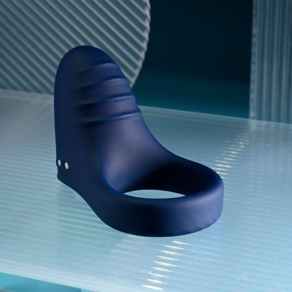 Playboy Pleasure PLEASURE POINT - Blue USB Rechargeable Vibrating Cock Ring – Sex toys NZ by Naughtyhut. Discreet delivery nationwide.