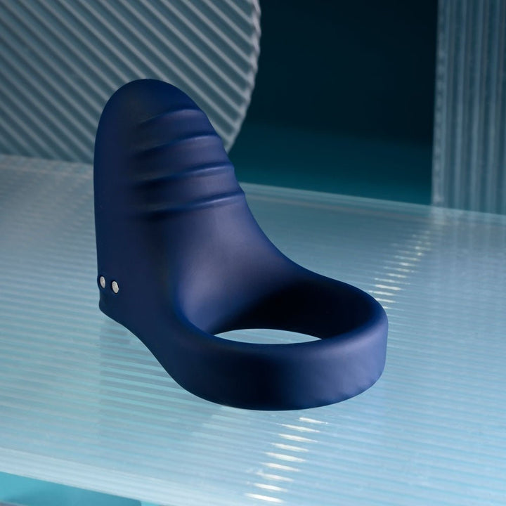 Playboy Pleasure PLEASURE POINT - Blue USB Rechargeable Vibrating Cock Ring – Sex toys NZ by Naughtyhut. Discreet delivery nationwide.