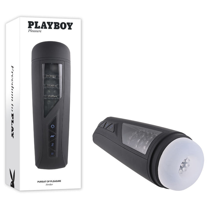Playboy Pleasure PURSUIT OF PLEASURE - USB Rechargeable Vibrating Stroker – Sex toys NZ by Naughtyhut. Discreet delivery nationwide.