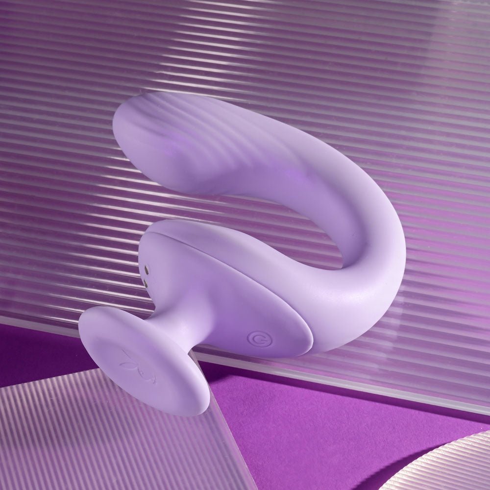 Playboy Pleasure REV ME UP - Purple USB Rechargeable Dual Motor Curved Vibrator – Sex toys NZ by Naughtyhut. Discreet delivery nationwide.