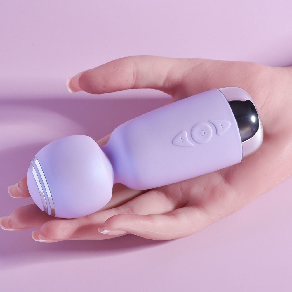 Playboy Pleasure ROYAL MINI - Lilac 12.5 cm USB Rechargeable Mini Wand Vibrator – Sex toys NZ by Naughtyhut. Discreet delivery nationwide.
