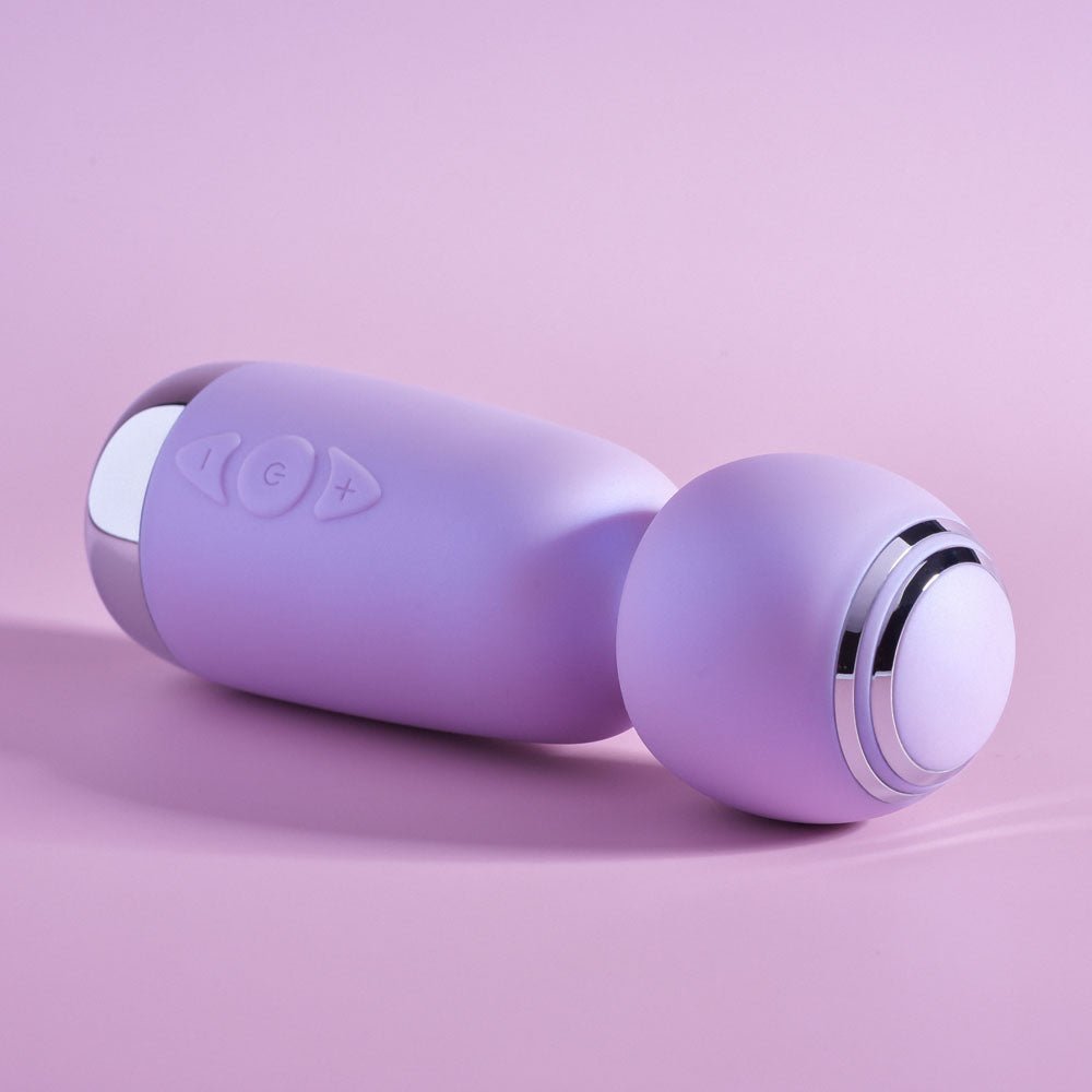 Playboy Pleasure ROYAL MINI - Lilac 12.5 cm USB Rechargeable Mini Wand Vibrator – Sex toys NZ by Naughtyhut. Discreet delivery nationwide.