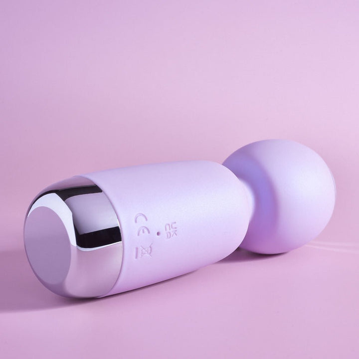 Playboy Pleasure ROYAL MINI - Lilac 12.5 cm USB Rechargeable Mini Wand Vibrator – Sex toys NZ by Naughtyhut. Discreet delivery nationwide.