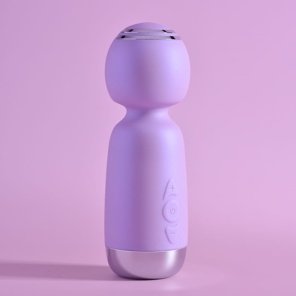 Playboy Pleasure ROYAL MINI - Lilac 12.5 cm USB Rechargeable Mini Wand Vibrator – Sex toys NZ by Naughtyhut. Discreet delivery nationwide.