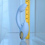 Buy Playboy Pleasure SAPPHIRE SKY - Blue 21.6 cm USB Rechargeable Vibrator with Double Tongue Stimulator – Naughtyhut NZ sex toys online. Discreet delivery & top brands.