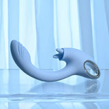 Buy Playboy Pleasure SAPPHIRE SKY - Blue 21.6 cm USB Rechargeable Vibrator with Double Tongue Stimulator – Naughtyhut NZ sex toys online. Discreet delivery & top brands.