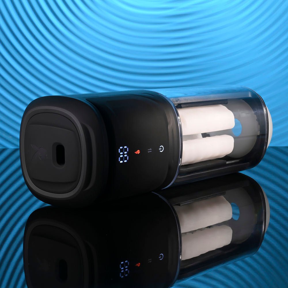 Buy Playboy Pleasure SIDE PIECE - USB Rechargeable Warming Auto Stroker – Naughtyhut NZ sex toys online. Discreet delivery & top brands.