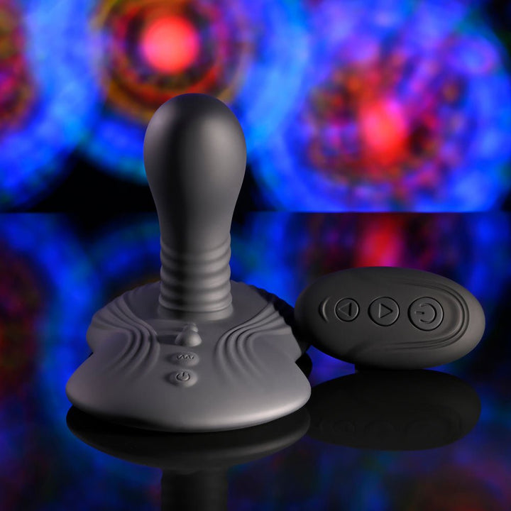 Playboy Pleasure SITTIN & SPINNIN - Black USB Rechargeable Spinning Vibrator & Grinder Pad with Remote – Sex toys NZ by Naughtyhut. Discreet delivery nationwide.