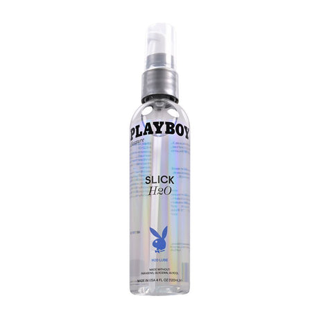 Buy Playboy Pleasure SLICK H2O - 120 ml - Water Based Lubricant - 120 ml Bottle – Naughtyhut NZ sex toys online. Discreet delivery & top brands.