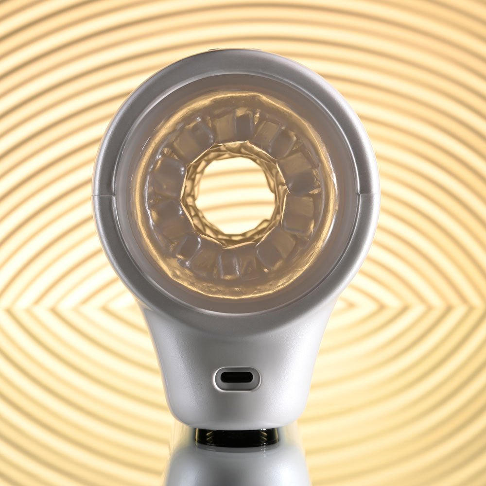 Playboy Pleasure SPIN DOCTOR - White USB Rechargeable Vibrating & Spinning Stroker – Sex toys NZ by Naughtyhut. Discreet delivery nationwide.