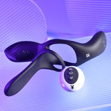 Buy Playboy Pleasure The 3 Way - Black USB Rechargeable Vibrating Cock Ring with Wireless Remote – Naughtyhut NZ sex toys online. Discreet delivery & top brands.