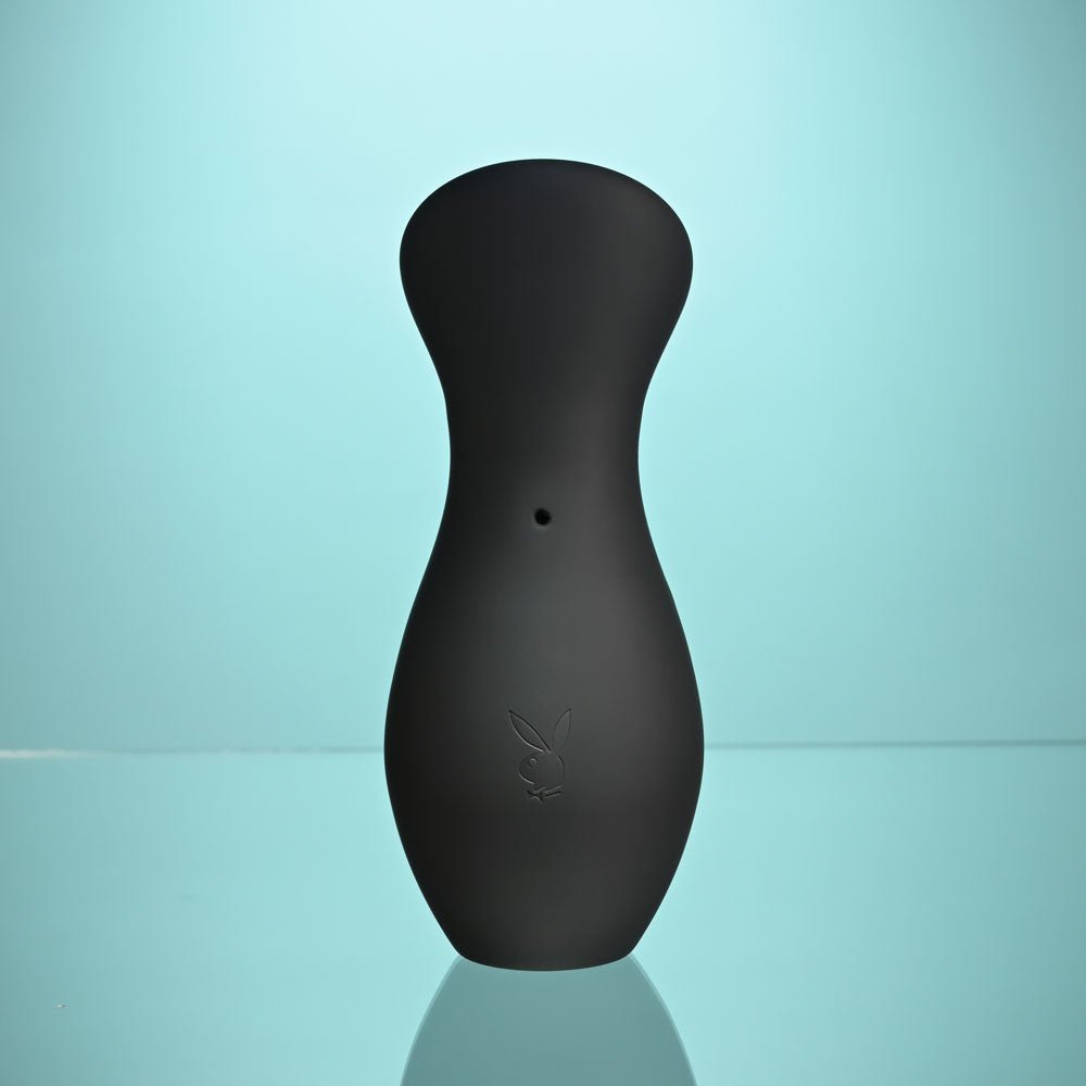 Playboy Pleasure THE JET SET - SUCKER - Black 10.3 cm Sucking Stimulator with Rechargeable Charging Case – Sex toys NZ by Naughtyhut. Discreet delivery nationwide.