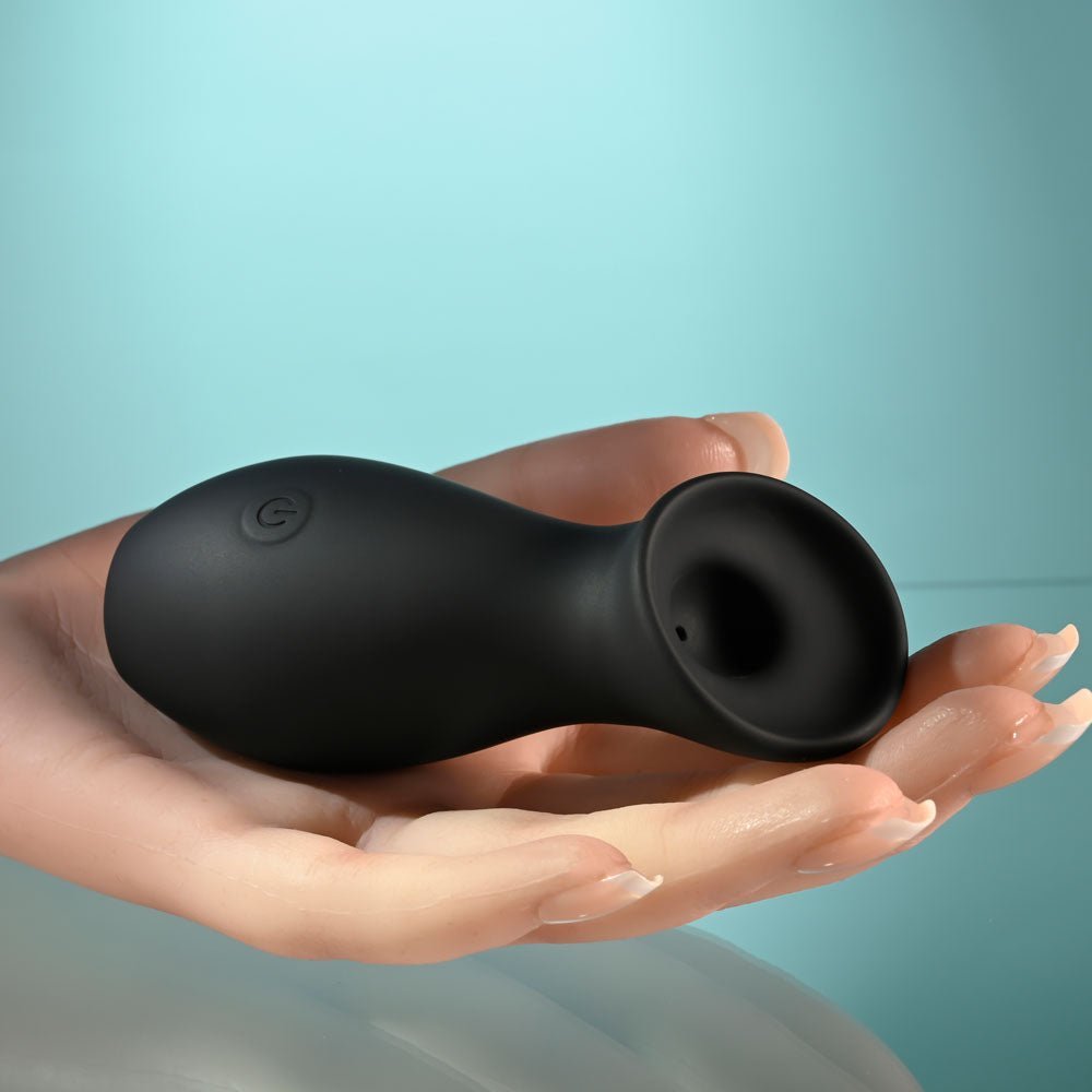Playboy Pleasure THE JET SET - SUCKER - Black 10.3 cm Sucking Stimulator with Rechargeable Charging Case – Sex toys NZ by Naughtyhut. Discreet delivery nationwide.