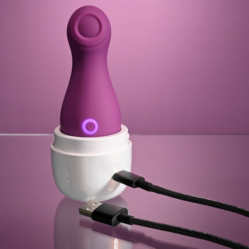 Playboy Pleasure THE JET SET - TAPPING - Purple 10.2 cm Tapping Stimulator with Charging Case – Sex toys NZ by Naughtyhut. Discreet delivery nationwide.