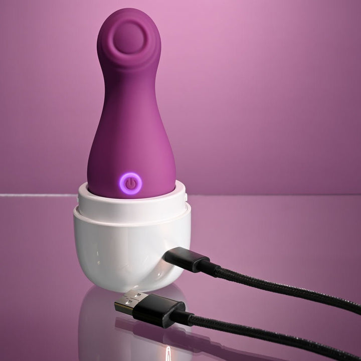 Playboy Pleasure THE JET SET - TAPPING - Purple 10.2 cm Tapping Stimulator with Charging Case – Sex toys NZ by Naughtyhut. Discreet delivery nationwide.