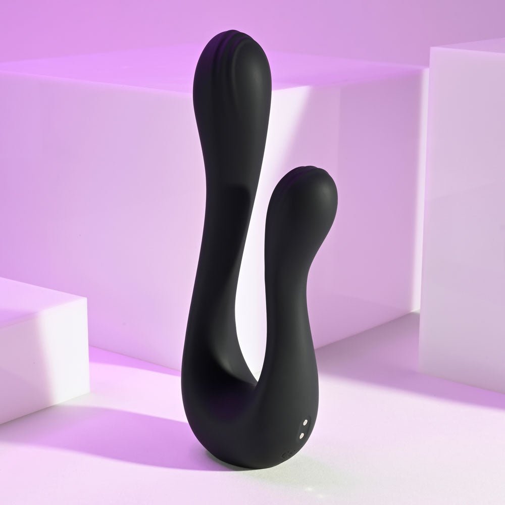 Buy Playboy Pleasure THE SWAN - Black USB Rechargeable Dual Ended Vibrator at NZ’s Mega Adult Toys Store. Discover premium sex toys with discreet shipping at the best price in NZ
