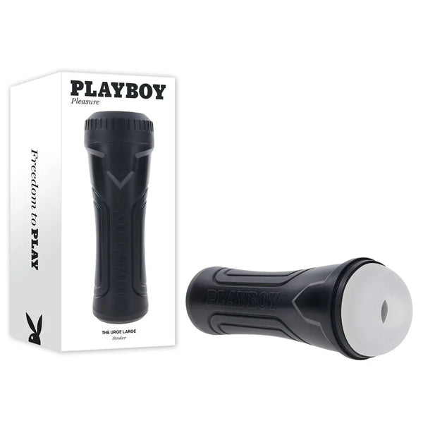 Playboy Pleasure The Urge Large stroker in black with clear sleeve and retail box