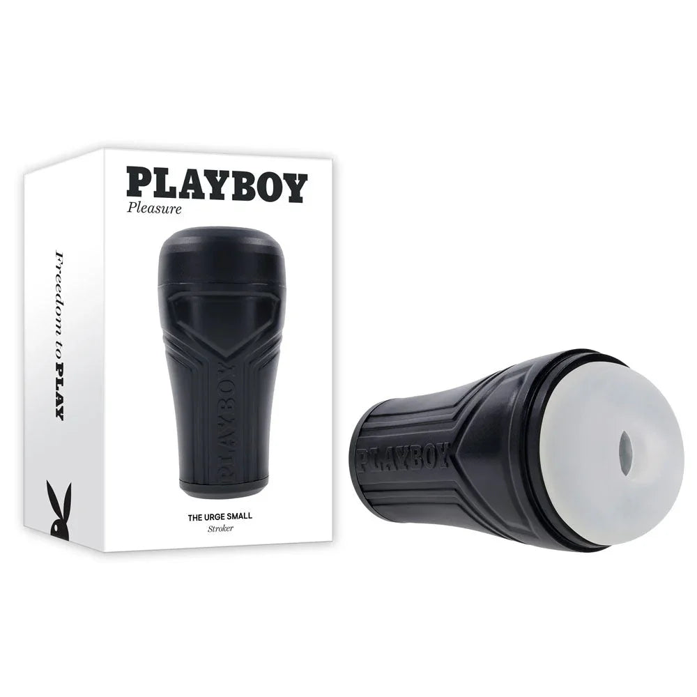 Playboy Pleasure The Urge Small stroker in black with clear sleeve and retail box