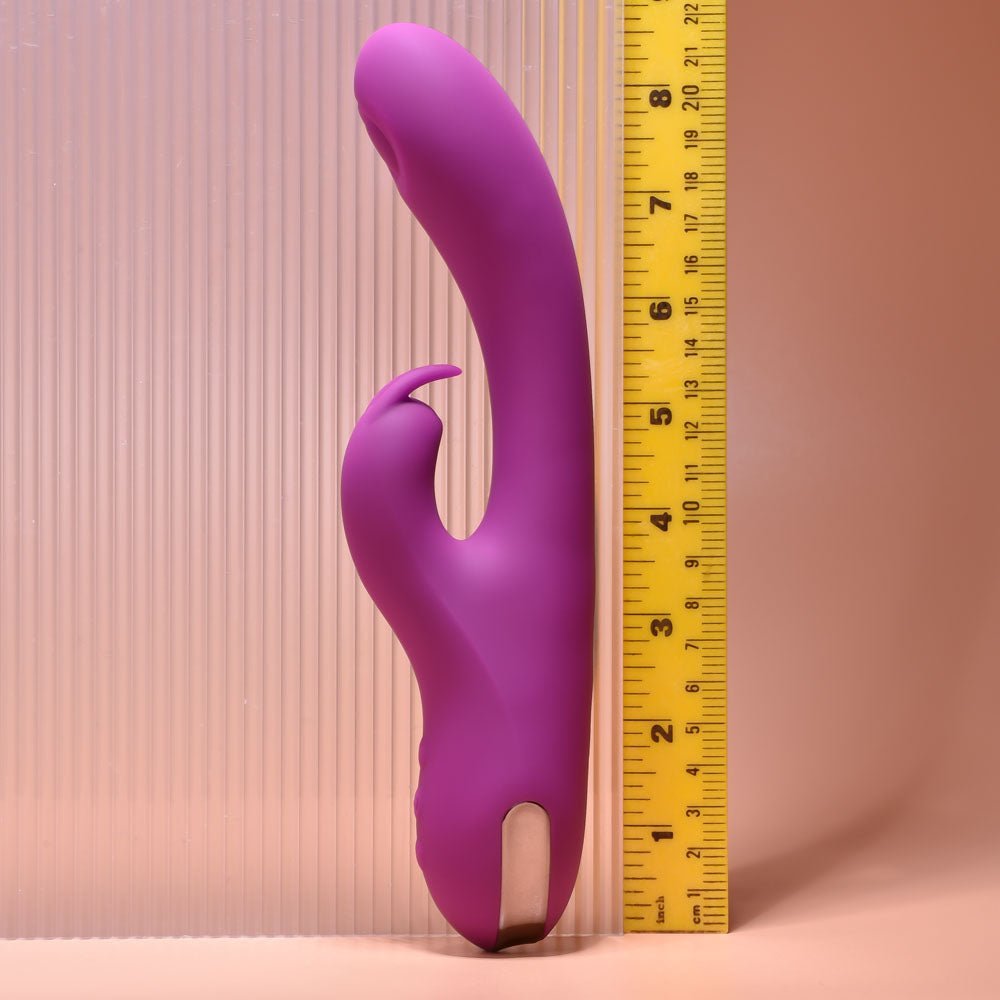 Playboy Pleasure THUMPER - Purple 21.9 cm USB Rechargeable Rabbit Vibrator – Sex toys NZ by Naughtyhut. Discreet delivery nationwide.