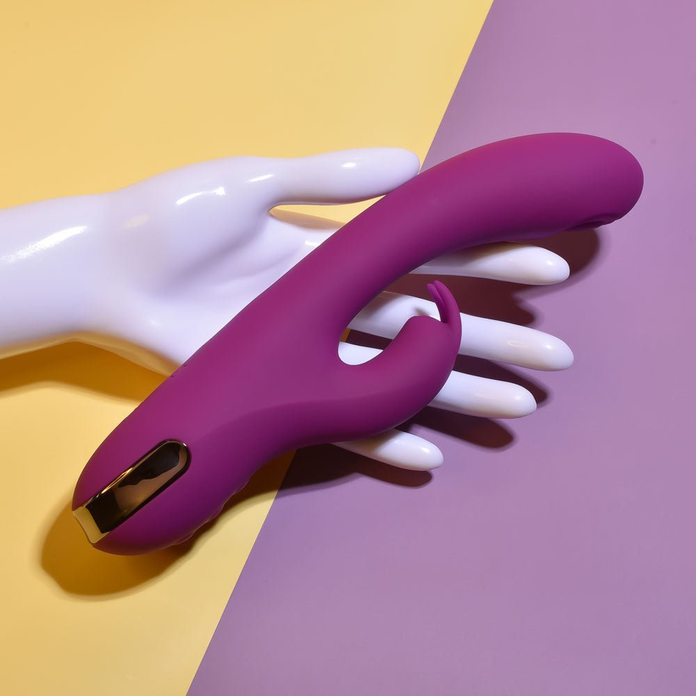 Playboy Pleasure THUMPER - Purple 21.9 cm USB Rechargeable Rabbit Vibrator – Sex toys NZ by Naughtyhut. Discreet delivery nationwide.