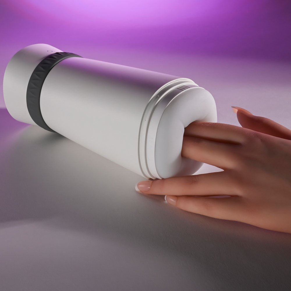 Playboy Pleasure TWIST & STROKE - White USB Rechargeable Heating Stroker with UV Cleaning – Sex toys NZ by Naughtyhut. Discreet delivery nationwide.