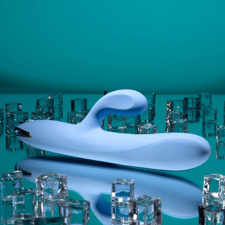 Playboy Pleasure UP AND AWAY - Blue 26.7 cm USB Rechargeable Rabbit Vibrator – Sex toys NZ by Naughtyhut. Discreet delivery nationwide.