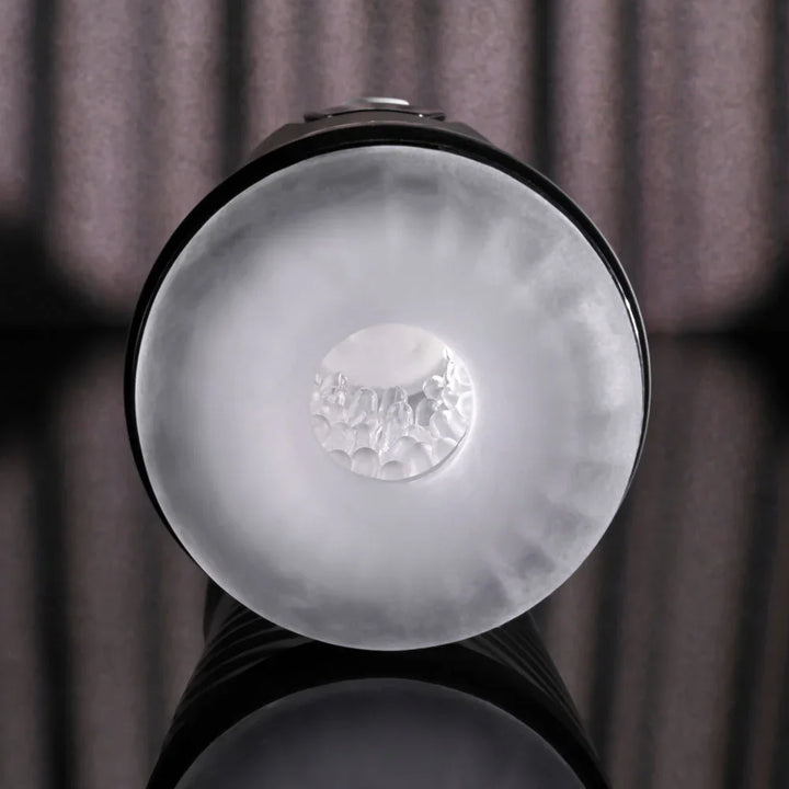 Top-down view into the Whirlwind stroker's textured entry opening