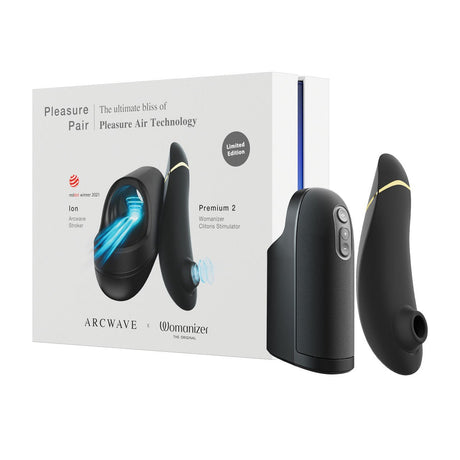 Buy Pleasure Pair Arcwave Ion & Womanizer Premium 2 – Naughtyhut NZ sex toys online. Discreet delivery & top brands.