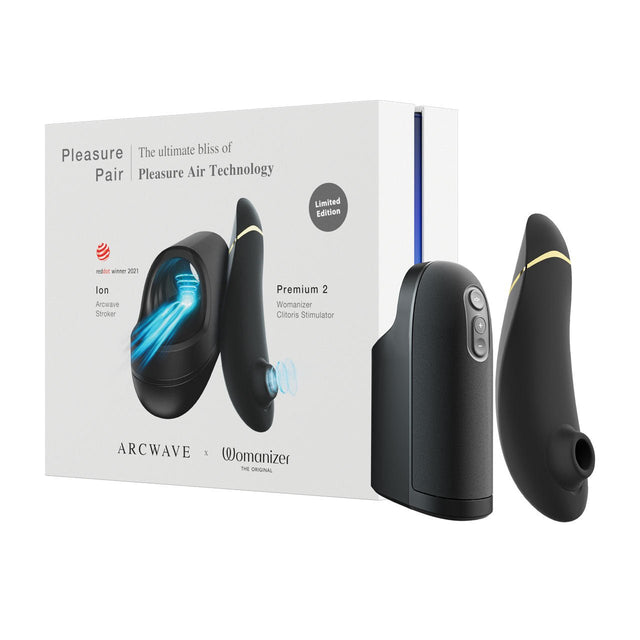 Buy Pleasure Pair Arcwave Ion & Womanizer Premium 2 – Naughtyhut NZ sex toys online. Discreet delivery & top brands.