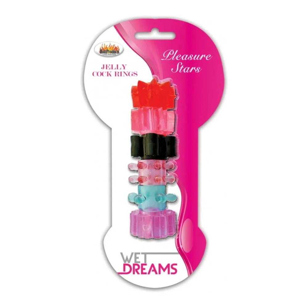 Hott Products Pleasure Stars Penis Rings Collection