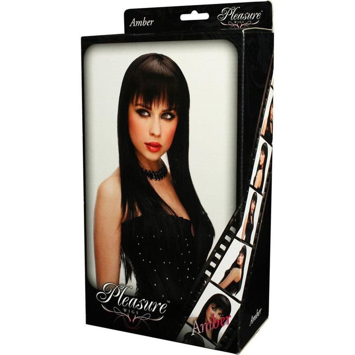 PLEASURE WIGS Amber - Black - Black Wig – Sex toys NZ by Naughtyhut. Discreet delivery nationwide.