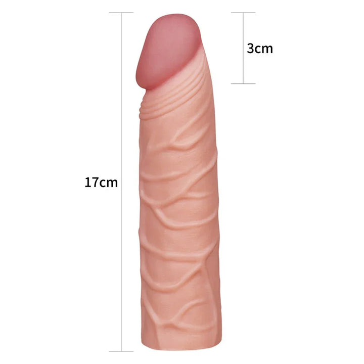 X-Tender 1 inch sleeve measurements: 17 cm long with a 3 cm extension at the tip