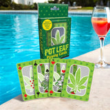 Buy Pot Leaf Playing Cards - Waterproof Novelty Playing Cards – Naughtyhut NZ sex toys online. Discreet delivery & top brands.