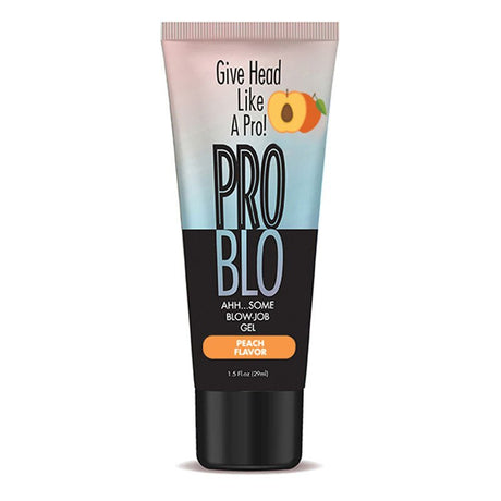 Buy ProBlo Oral Pleasure Gel - Peach Flavoured Blowjob Gel - 29 ml Tube – Naughtyhut NZ sex toys online. Discreet delivery & top brands.