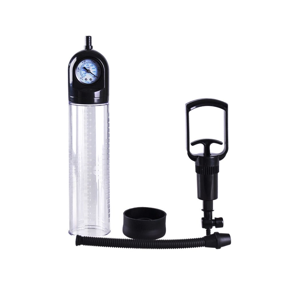 Buy Pull Rod Penis Pump with Gauge – Naughtyhut NZ sex toys online. Discreet delivery & top brands.