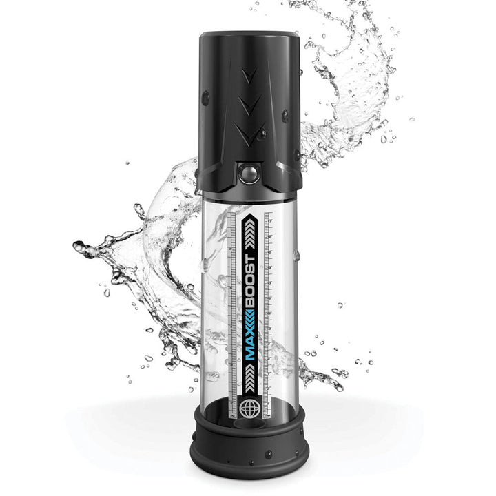 Pump Worx Max Boost - Black - Black Penis Pump – Sex toys NZ by Naughtyhut. Discreet delivery nationwide.