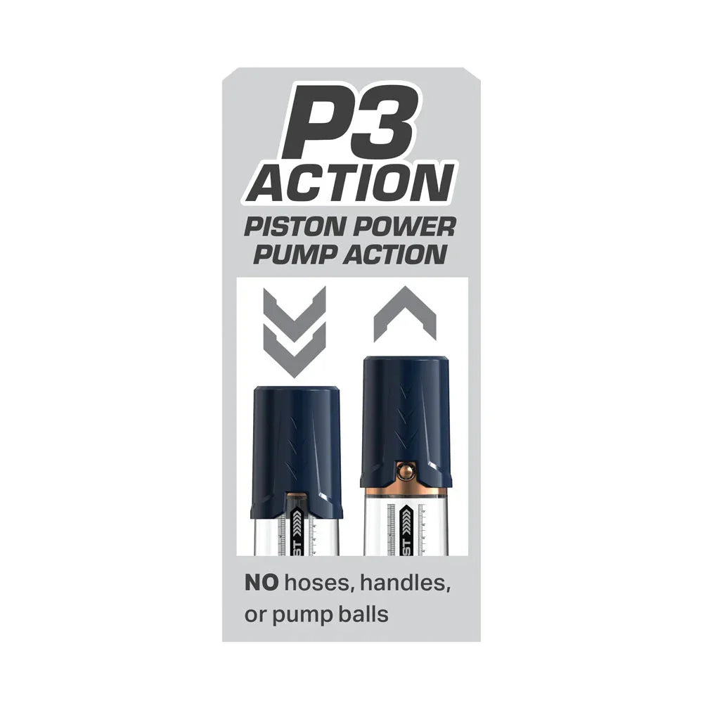 P3 Action panel for the blue Max Boost: piston power, no hoses, handles or pump balls