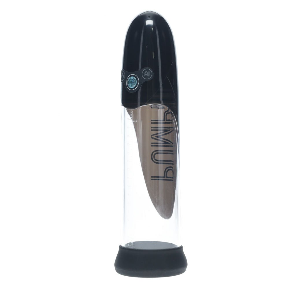 Buy PUMPED Aqua - Pro Auto Pump - Black - Black/Clear USB Rechargeable AI - Enabled Submersible Auto Penis Pump – Naughtyhut NZ sex toys online. Discreet delivery & top brands.