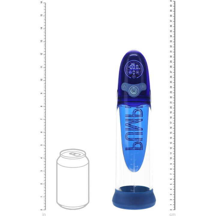 PUMPED Aqua - Pro Auto Pump - Blue - Blue/Clear USB Rechargeable AI - Enabled Submersible Auto Penis Pump – Sex toys NZ by Naughtyhut. Discreet delivery nationwide.