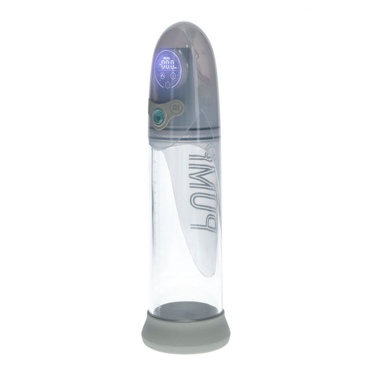 PUMPED Aqua - Pro Auto Pump - Grey - Grey/Clear USB Rechargeable AI - Enabled Submersible Auto Penis Pump – Sex toys NZ by Naughtyhut. Discreet delivery nationwide.