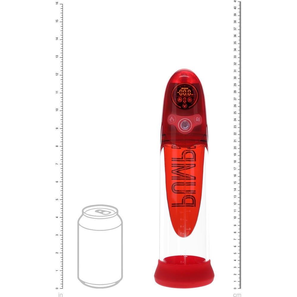 PUMPED Aqua - Pro Auto Pump - Red - Red/Clear USB Rechargeable AI - Enabled Submersible Auto Penis Pump – Sex toys NZ by Naughtyhut. Discreet delivery nationwide.