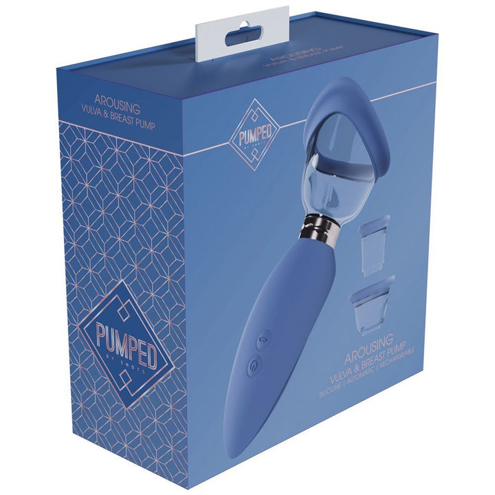 PUMPED Arousing Auto Ladies Pump - Blue - Blue USB Rechargeable Ladies Pump – Sex toys NZ by Naughtyhut. Discreet delivery nationwide.