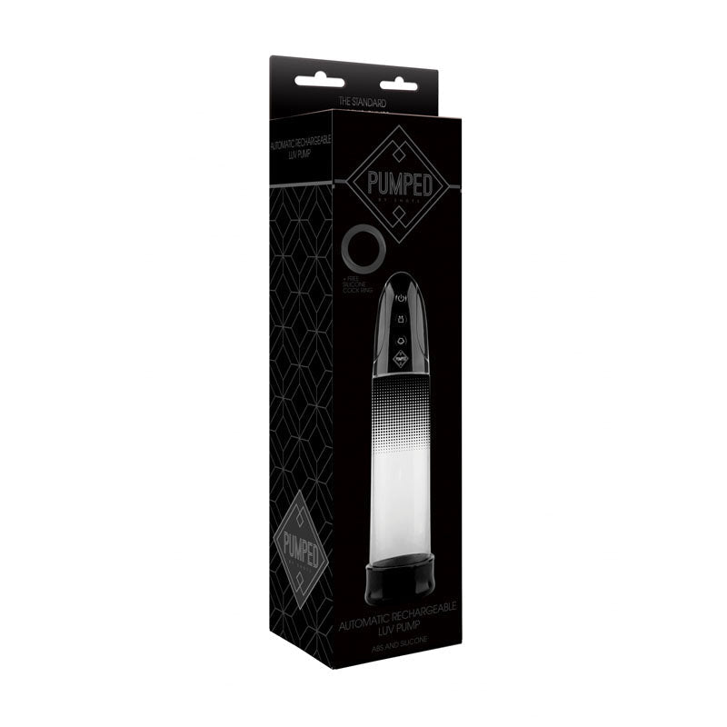 Buy Pumped Automatic Rechargeable Luv Pump - Black USB Rechargeable Powered Penis Pump – Naughtyhut NZ sex toys online. Discreet delivery & top brands.