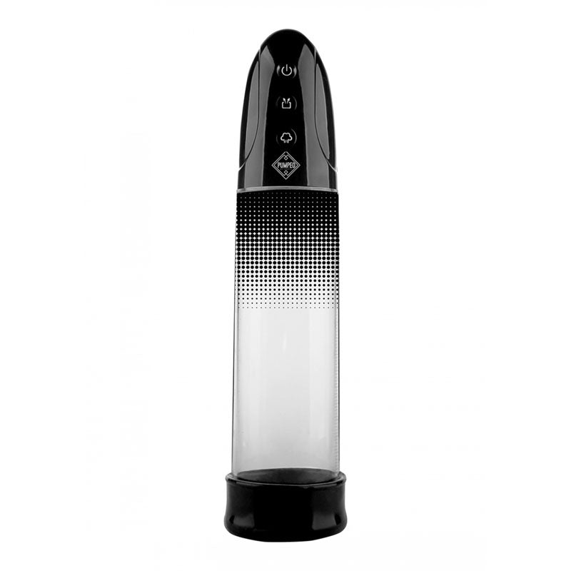 Pumped Automatic Rechargeable Luv Pump - Black USB Rechargeable Powered Penis Pump – Sex toys NZ by Naughtyhut. Discreet delivery nationwide.