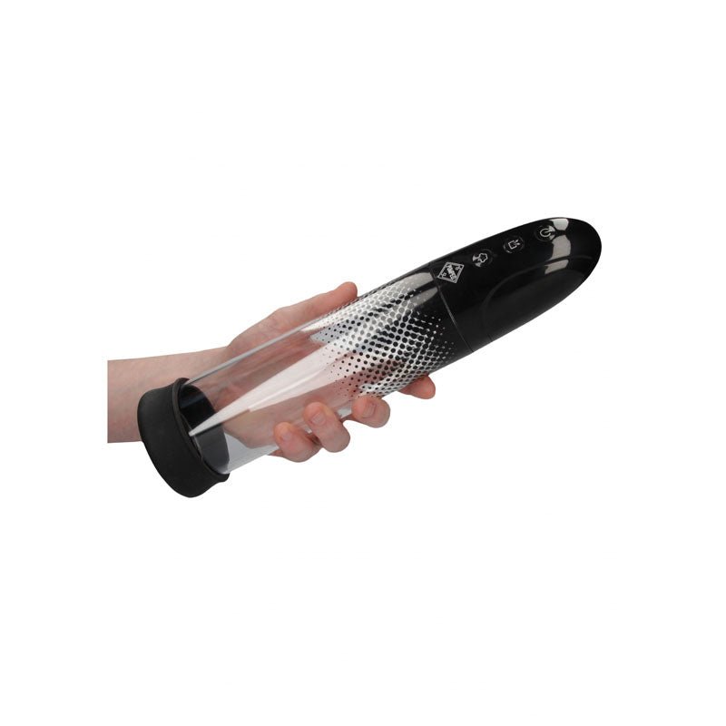 Buy Pumped Automatic Rechargeable Luv Pump - Black USB Rechargeable Powered Penis Pump – Naughtyhut NZ sex toys online. Discreet delivery & top brands.