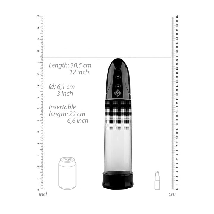 Pumped Automatic Rechargeable Luv Pump - Black USB Rechargeable Powered Penis Pump – Sex toys NZ by Naughtyhut. Discreet delivery nationwide.