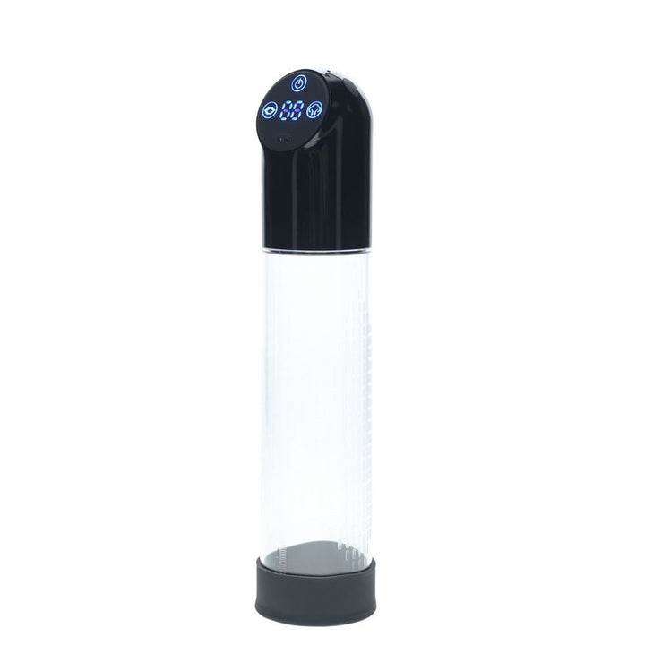 PUMPED Automatic Waterproof Pump - Black - Black/Clear USB Rechargeable Automatic Penis Pump – Sex toys NZ by Naughtyhut. Discreet delivery nationwide.