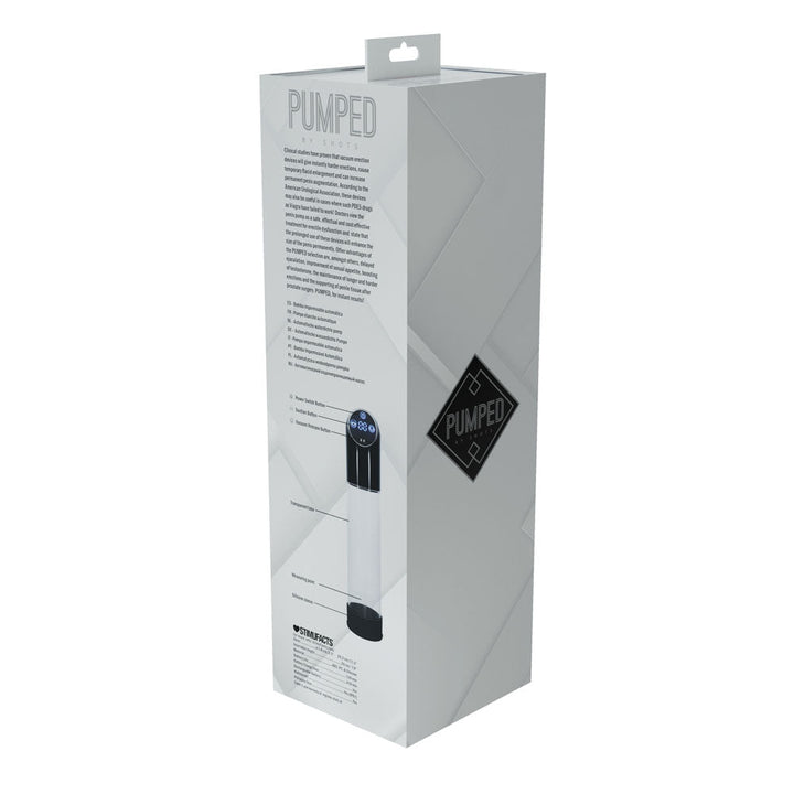 PUMPED Automatic Waterproof Pump - Black - Black/Clear USB Rechargeable Automatic Penis Pump – Sex toys NZ by Naughtyhut. Discreet delivery nationwide.