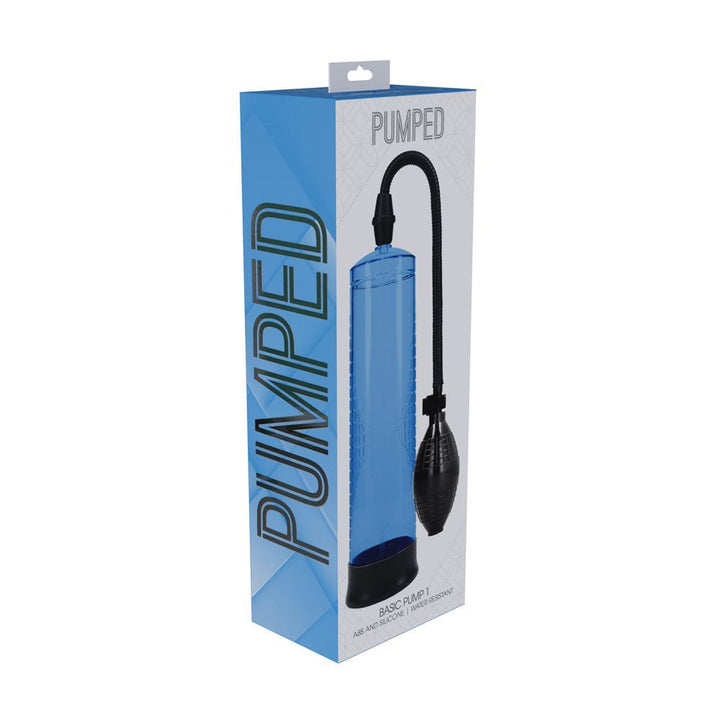 PUMPED Basic Pump 1 - Blue - Blue Penis Pump – Sex toys NZ by Naughtyhut. Discreet delivery nationwide.