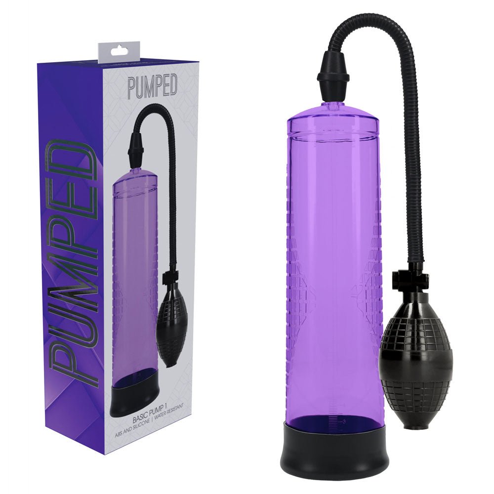 PUMPED Basic Pump 1 - Purple - Purple Penis Pump – Sex toys NZ by Naughtyhut. Discreet delivery nationwide.